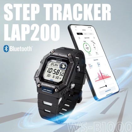 Casio General WS-B1000-1AV Bluetooth Digital Black Resin Band Men Watch Casio General WS-B1000-1AV Bluetooth Digital Black Resin Band Men Watch