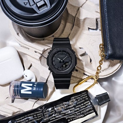 Casio G-Shock GMA-P2100BB-1A Black Resin Analog Digital Women Watch