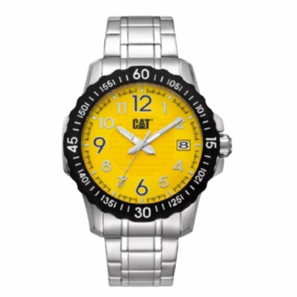 CAT DOWNFORCE AP-141-11-717 Black & Yellow Stainless Steel Analog Watch CAT DOWNFORCE AP-141-11-717 Black & Yellow Stainless Steel Analog Watch