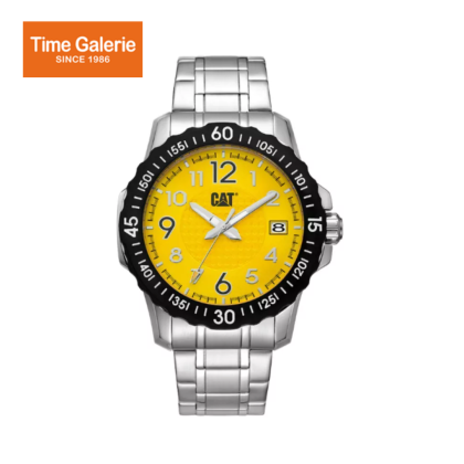 CAT DOWNFORCE AP-141-11-717 Black & Yellow Stainless Steel Analog Watch CAT DOWNFORCE AP-141-11-717 Black & Yellow Stainless Steel Analog Watch
