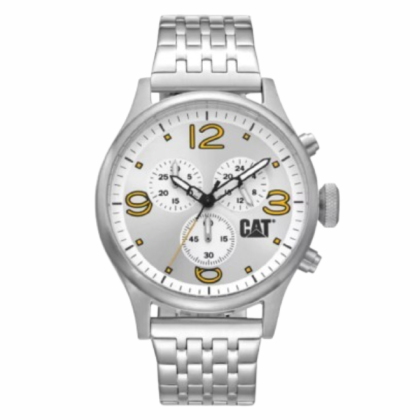 CAT DIAM CHRONO QB-143-11-237  White Stainless Steel l  Analog Watch