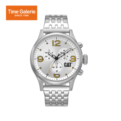 CAT DIAM CHRONO QB-143-11-237  White Stainless Steel l  Analog Watch