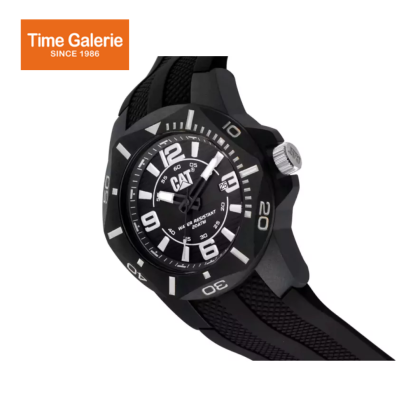 CAT Diver LR-161-21-131  Black & White  Silicone Strap  Analog Digital
