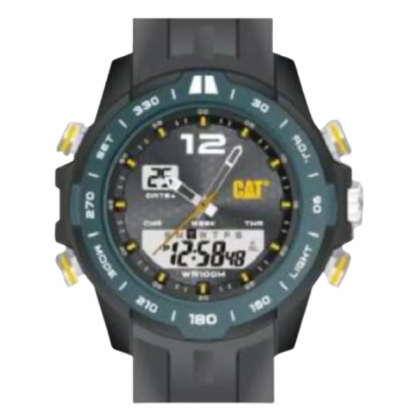 CAT HORIZON MH-165-25-535 Grey Silicone Strap Analog Digital Watch CAT HORIZON MH-165-25-535 Grey Silicone Strap Analog Digital Watch