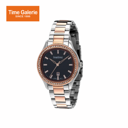 Instinc INS-DK01-SR-BK Dual Tone Stainless Steel Band Women Watch Instinc INS-DK01-SR-BK Dual Tone Stainless Steel Band Women Watch