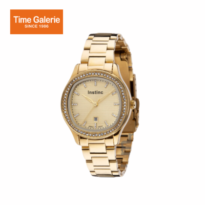 Instinc INS-DK01-GD-GD Gold Stainless Steel Band Women Watch Instinc INS-DK01-GD-GD Gold Stainless Steel Band Women Watch