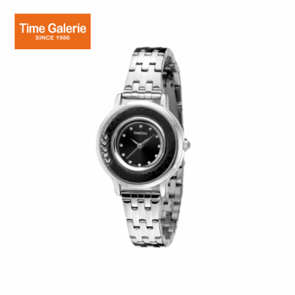 Instinc INS-DK03-SL-BK Silver Stainless Steel Band Women Watch Instinc INS-DK03-SL-BK Silver Stainless Steel Band Women Watch