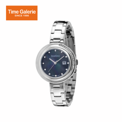 Instinc INS-DK04-SL-BK Silver Stainless Steel Band Women Watch Instinc INS-DK04-SL-BK Silver Stainless Steel Band Women Watch