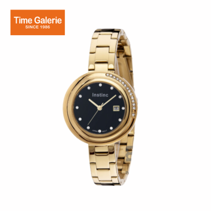 Instinc INS-DK04-GD-BK Gold Stainless Steel Band Women Watch Instinc INS-DK04-GD-BK Gold Stainless Steel Band Women Watch