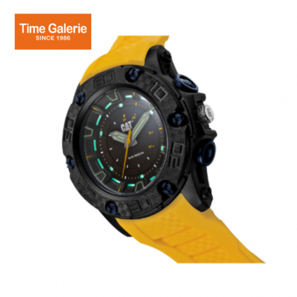 CAT P10 LU-160-27-126 Black Yellow Silicone Strap Analog Watch 100M WR CAT P10 LU-160-27-126 Black Yellow Silicone Strap Analog Watch 100M WR