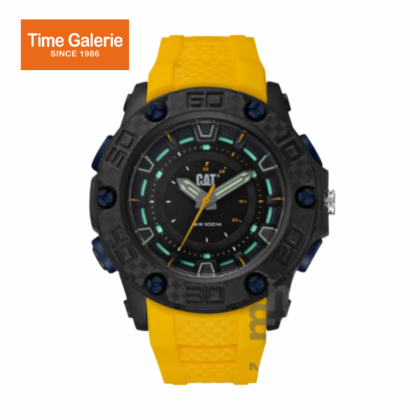 CAT P10 LU-160-27-126 Black Yellow Silicone Strap Analog Watch 100M WR CAT P10 LU-160-27-126 Black Yellow Silicone Strap Analog Watch 100M WR