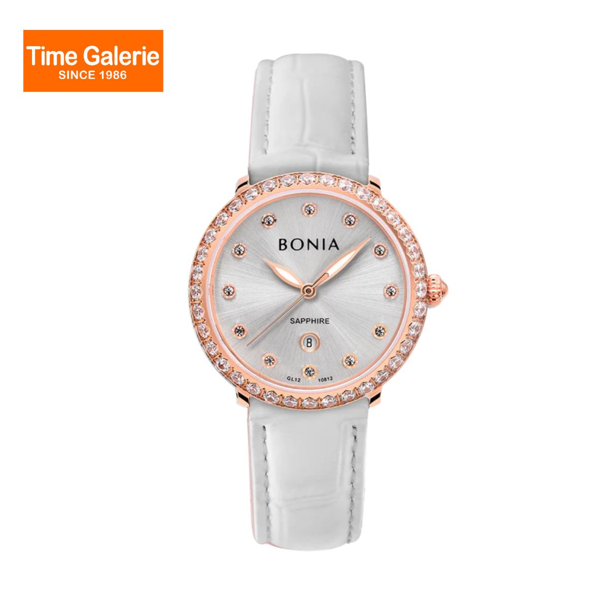 Bonia Women Elegance BNB10812-2517S White Leather Strap Casual Watch