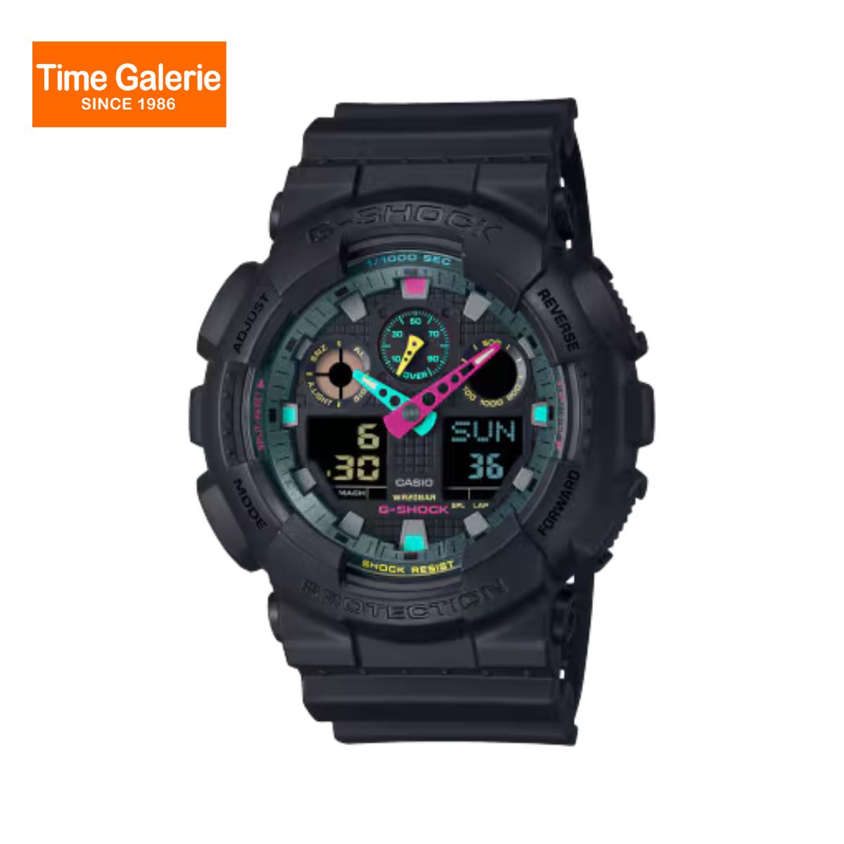 G-SHOCK Avec Accents Fluorescents Multi-couleurs - Montre Robuste Et Stylée